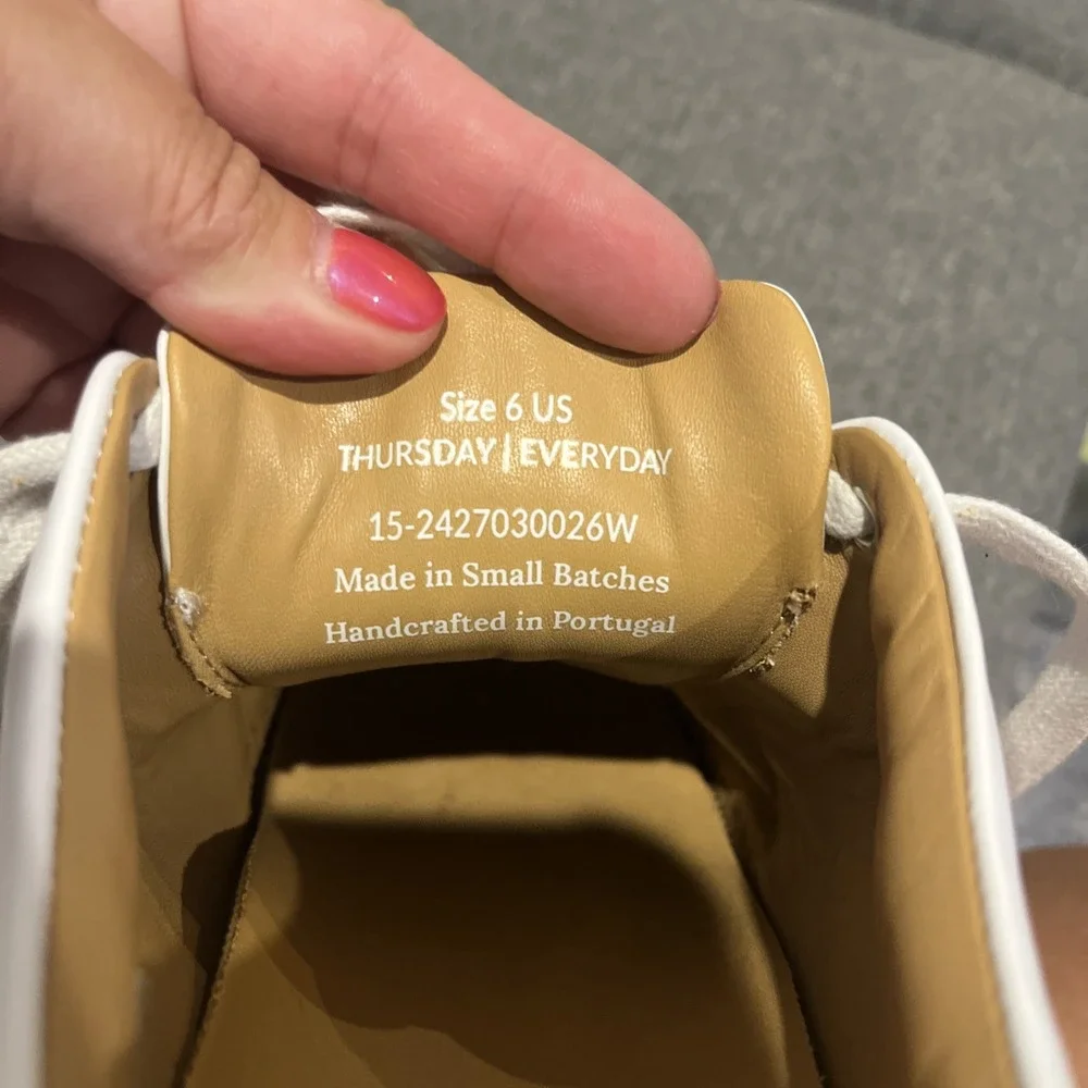 Thursday Everyday Sneakers White Size 6- 15-2427030026W Made In Portugal